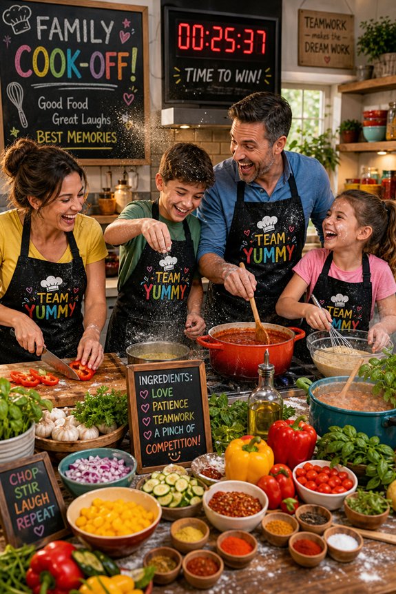 family cooking competition fun