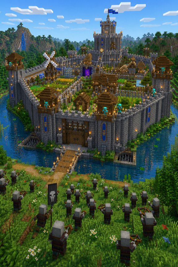 fortress design against pillagers