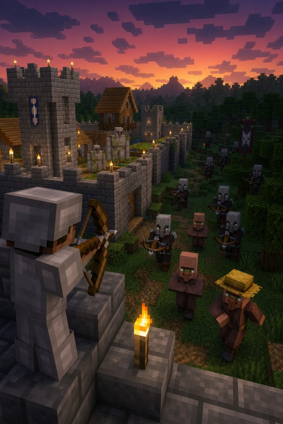 pillagers raid villages aggressively